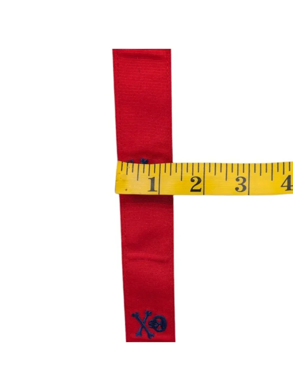 Vineyard Vines Skull Crossbones D Ring Belt Boys Jetty Red Blue Size L